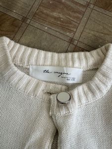 Beaded Off-White Cardigan