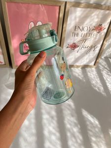 Cute Bear Water Bottle with Straw