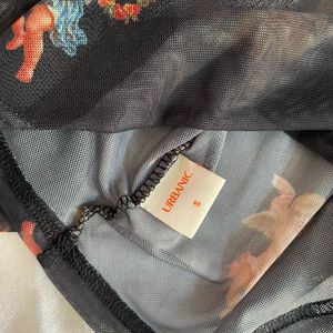 Sheer Cherub Print Top