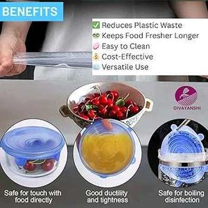 Reusable Silicone Stretch Lids( pack of 12)