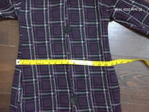 Plaid Button-Up woolen Jacket