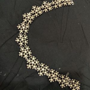 Flower Design Floral Diamond Neckpiece