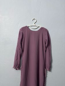 Lavender Chikankari Suit Set
