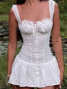 Chic White Button-Up Sundress