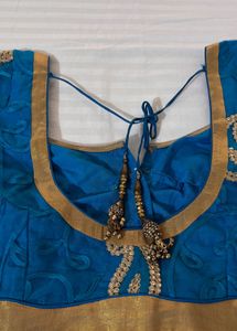 Blue Embroidered Blouse