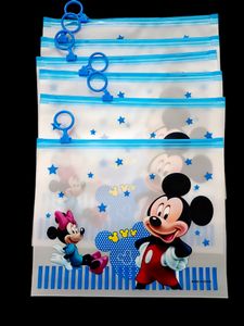 Set Of 6 Mickey Mouse Silicon Pouches
