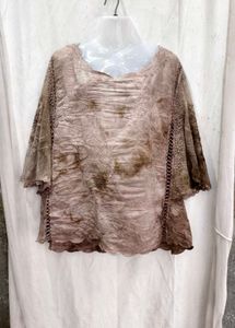 2208. Boho Tie-Dye Embroidered Kurta Top