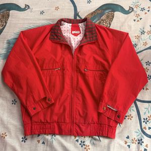 Vintage Red Zip-Up Jacket(unisex)