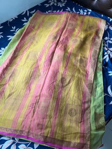 Elegant Yellow Saree with Blouse