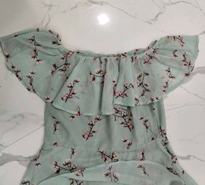 Floral Print Off-Shoulder Dress