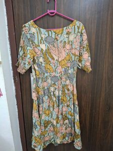 Bohemian Floral Print Midi Dress