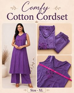 Purple Kurta Set with Pants