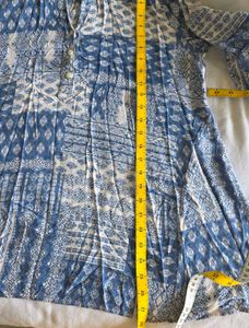 Blue &amp; White Printed Top