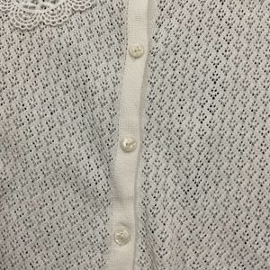 White And Black Crop T Shirt