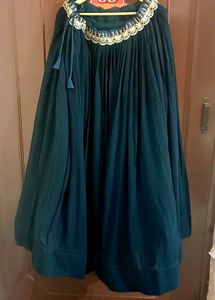 Navy Blue And Golden Wedding Lehanga
