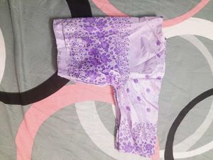 Purple Floral Printed Blouse