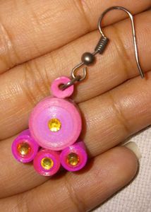 Handmade Pink Quilled Earrings