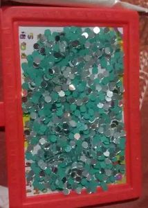 Sparkling Teal & Silver Confetti Art 5Mm 1200 pcs