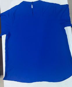 Stylish Blue Short Sleeve Top