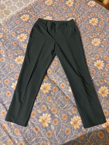Bottle Green Straight Leg Pants