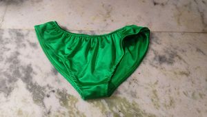 Vibrant Green Silky Bikini Panties