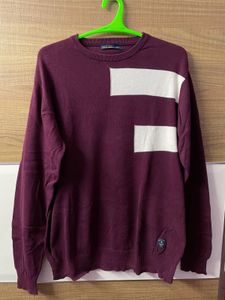 Maroon And White Coloured Sweatshirt