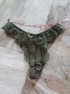 Lace Trim Thong Panty