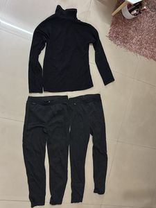 THERMAL Black Top and Bottom Set