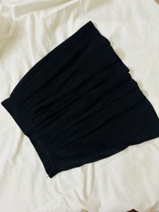 Black mini skirt