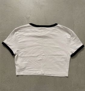Cream Ringer Tee with Black Trim