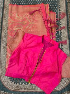 Beautiful saree with designer blouse