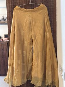 Flowy Mustard Ethnic Palazzo Pants