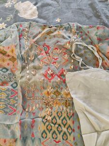 Embroidered Kurta with Palazzo n  inner