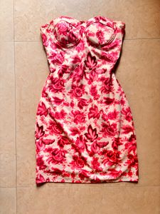 floral mini bodycon dress