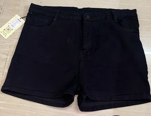Black Denim Shorts