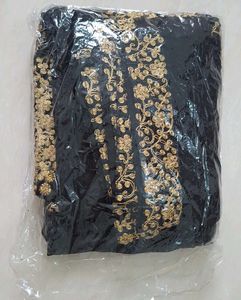 New Semi~Stitched Black Georgette Anarkali Suit