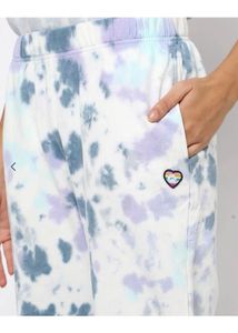 tie-dye joggers with elasticated waistband