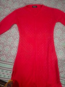 pink woollen Kurta