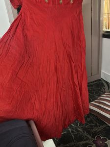 Elegant Red Embellished Gown