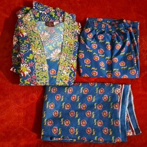 KLOSIA women printed A- line kurta Set with duppta