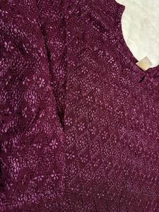 Beautiful Chikankari Violet Kurta