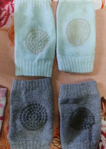 Baby Crawling Safety Combo (2 Pairs Anti-Slip Knee