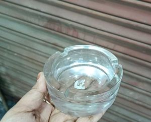 Crystal Ashtray with Cigar