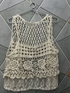 Boho Crochet Lace Vest