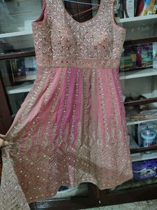 Stunning Pink Embroidered sarara set