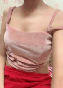 Pink Velvet Crop Top