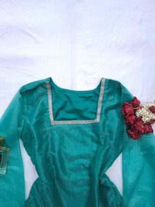 Organza Corset back kurti🫧