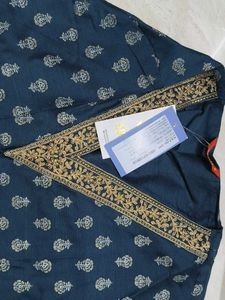 Elegant Teal Kurta Set with Traditional Print