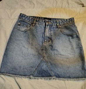 Blue Denim Mini Skirt