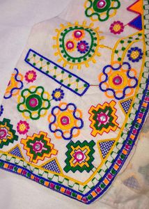 Embroidered handmade Ethnic white navratri Jacket